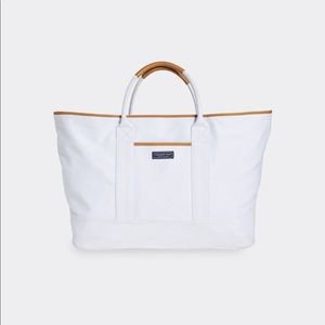 Vineyard Vines, Leather Trim Oversized Tote Bag